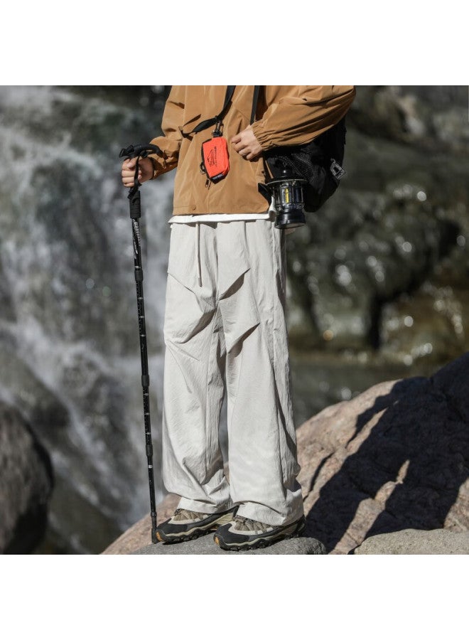 Maybeyond Men's Cargo Pants, Spring And Autumn Outdoor Straight-leg Trousers, American-style Sports Casual Pants, Ma93 Beige L - Image 2