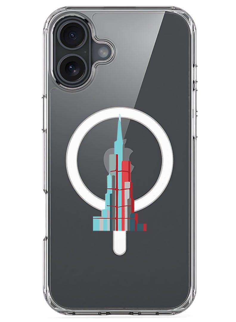 Theodor Magnetic Case for Apple iPhone 17 Compatible with MagSafe Wireless Charging, Shockproof Phone Bumper Cover - Burj Khalifa - Image 1