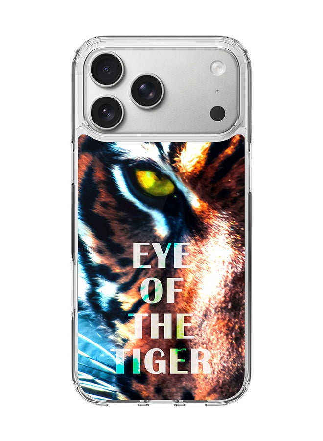 Stylizedd Classic Clear MagSafe Case for iPhone 17 Pro Max , Hybrid Soft Case Flexible Edges Anti Drop TPU PC Gel Thin Transparent Cover [ Designed for iPhone 17 Pro Max ] - Eye Of The Tiger Full Print