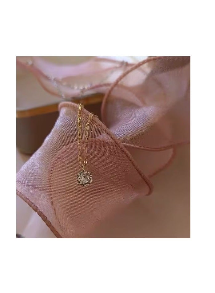 18k gold plated cz stone chain - Image 1