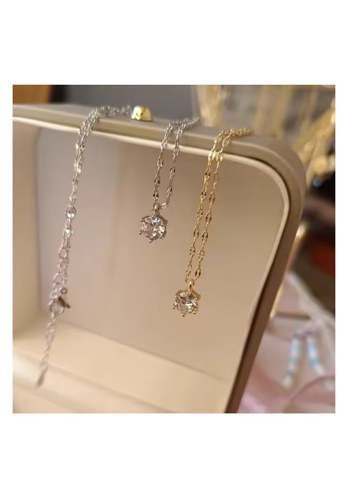 18k gold plated cz stone chain - Image 2