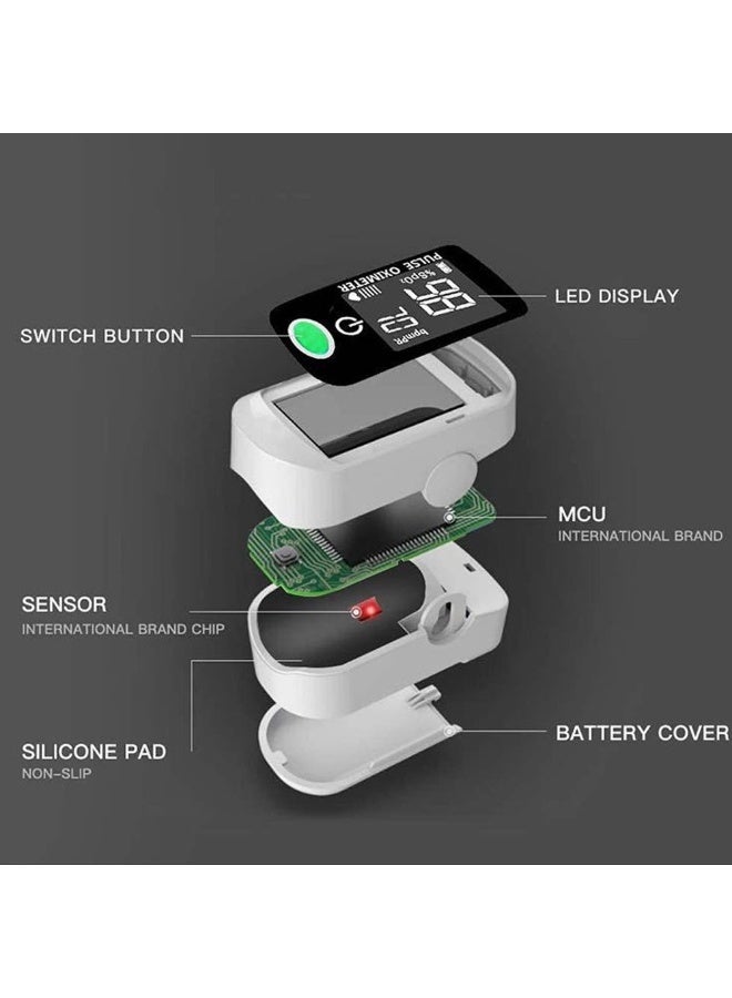 Generic Fingertip pulse oximeter, finger oximeter, finger clip pulse oximeter, fingertip pulse monitoring ， OLED screen, widely used in outdoor sports  - Image 3