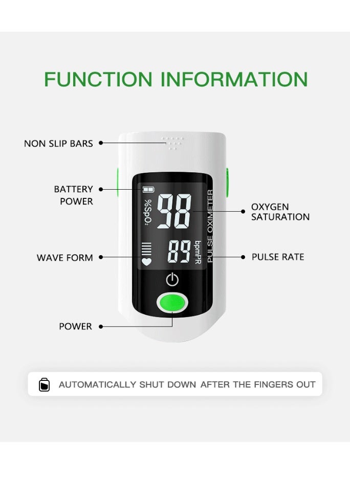 Generic Fingertip pulse oximeter, finger oximeter, finger clip pulse oximeter, fingertip pulse monitoring ， OLED screen, widely used in outdoor sports  - Image 5