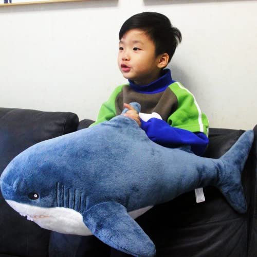 Ryttir 31 Inch XL Big Shark Stuffed Animal,Soft Shark Plush Chubbier Stuffed Shark Décor Fuzzy Shark Pillow,Perfect Stress Relief Shark Gifts for Women Kids - Image 5