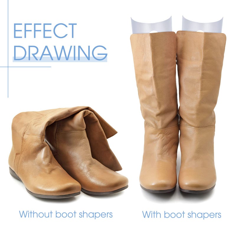 Bememo 8 Pieces Boot Shaper Form Inserts Tall Boot Support for Women and Men (Transparent, 12 Inch, 14 Inch, 16 Inch) - Image 4