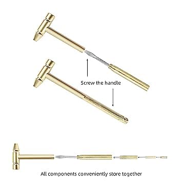 HEBEZON HEBEZON 5 in 1 micro mini multifunction copper hammer mini hammer hathodi with 4 diffrent screwdriver inbulit usefull for repair gadget watch mobile Pack oF 1  - Image 5