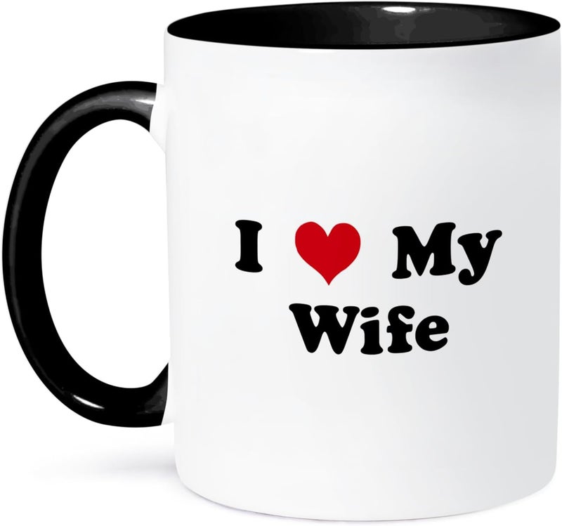 3dRose I Love My WifeTwo Tone Black Mug 1 Count Pack of 1 Multicolored - Image 1