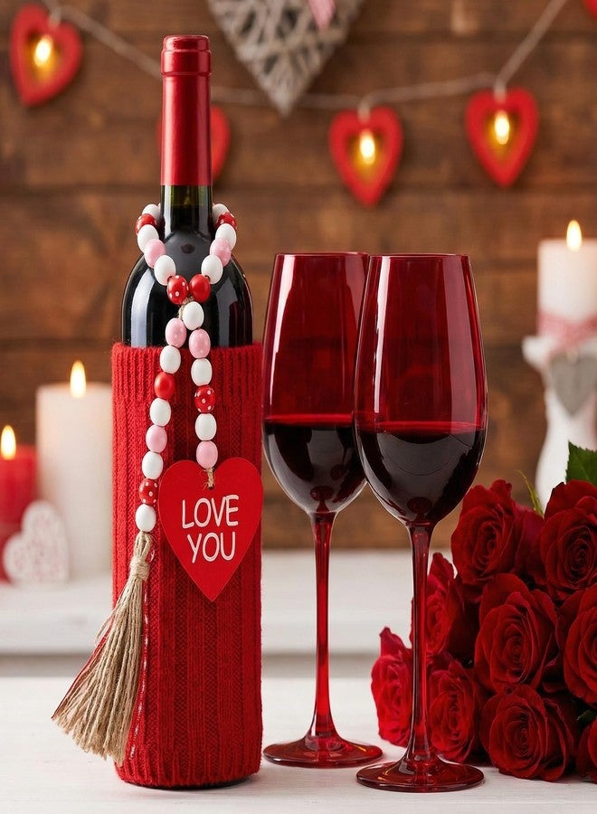 Fengek Valentine Wooden Beads Garland - Tassel Design Valentine Home Decor - Image 5