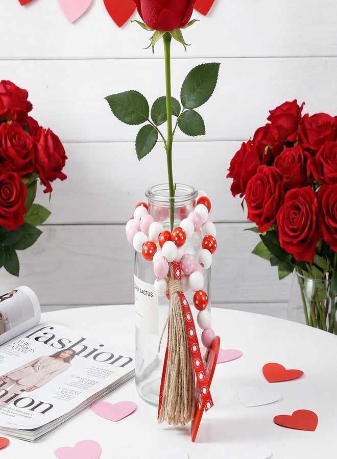 Fengek Valentine Wooden Beads Garland - Tassel Design Valentine Home Decor - Image 4