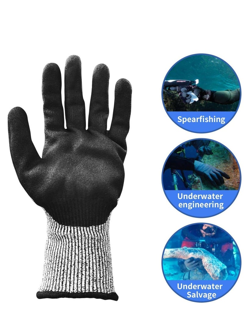 Cut Resistant Gloves Safety Work Anti Cut And Anti-Blow, Touch Screen Compatible, Ergonomic Water Mechanical resistance For Spearfishing, Lobster Surfing Fishing - Image 5
