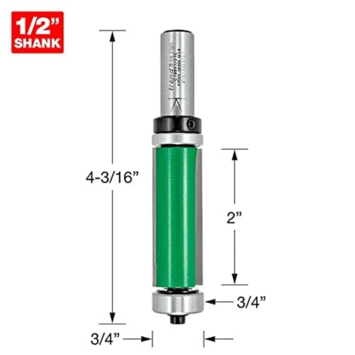 Trend بت توجيه بروفيلا من تريند كرافت برو، 1/2 بوصة عمود، 3/4 بوصة قطر القطع و 2 بوصة طول القطع، مزود برأس من كربيد التنجستن، C199X1/2TC - Image 3