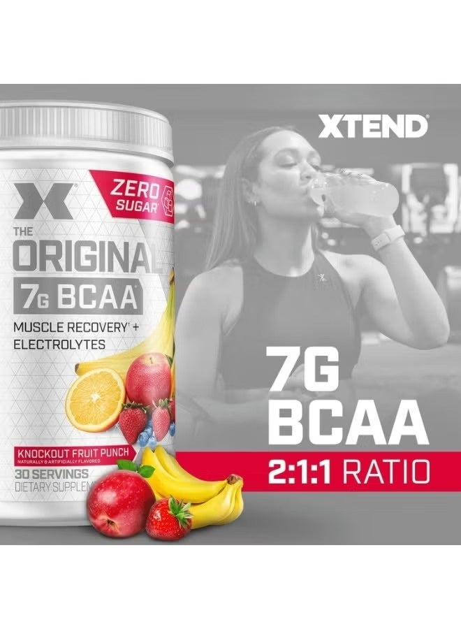 SCIVATION XTEND Original 7g BCAA Powder Knockout Fruit Punch Zero Sugar 30 Servings with Electrolytes - Image 4