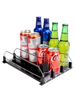 Cool Baby COOLBABY Automatic Can Dispenser for Fridge Kitchen Cupboard Pantry Countertop Storage 12 Standard Size Soda Pop Cans Organiser Self Pushing Fridge Drinks Organiser Holder Rack  - Image 1
