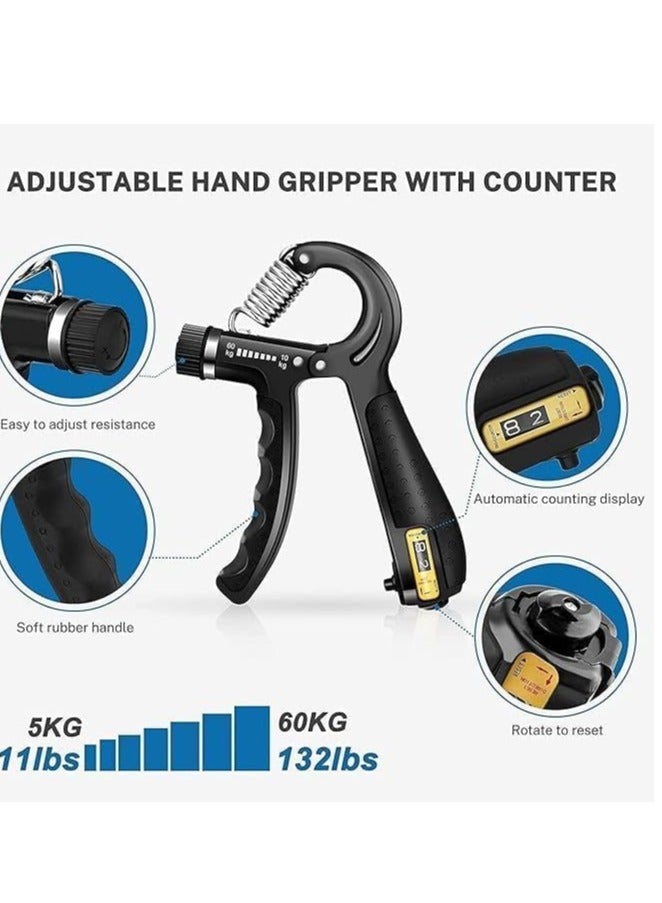 طقم تمرين أصابع 5 قطع – مقاومة قابلة للتعديل للتمرين - Image 4