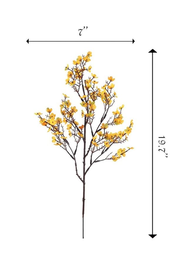 NIBEMINENT 6-Piece Artificial Gypsophila Flower Yellow/Brown  - Image 1