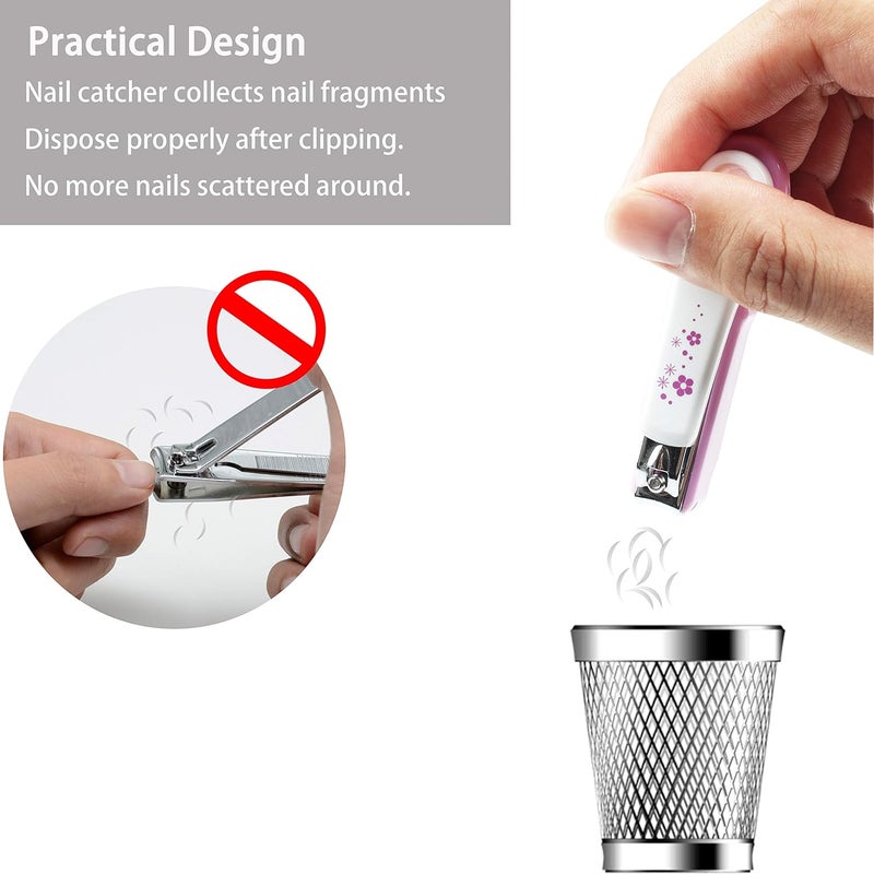 Pafason Baby Safety Nail Clipper Cutter Trimmer with Nail Catcher and Baby Glass Nail File, Czech Float Glass, Stainless Steel Ideal for Young Children Infant, Newborns Toddlers - Image 4