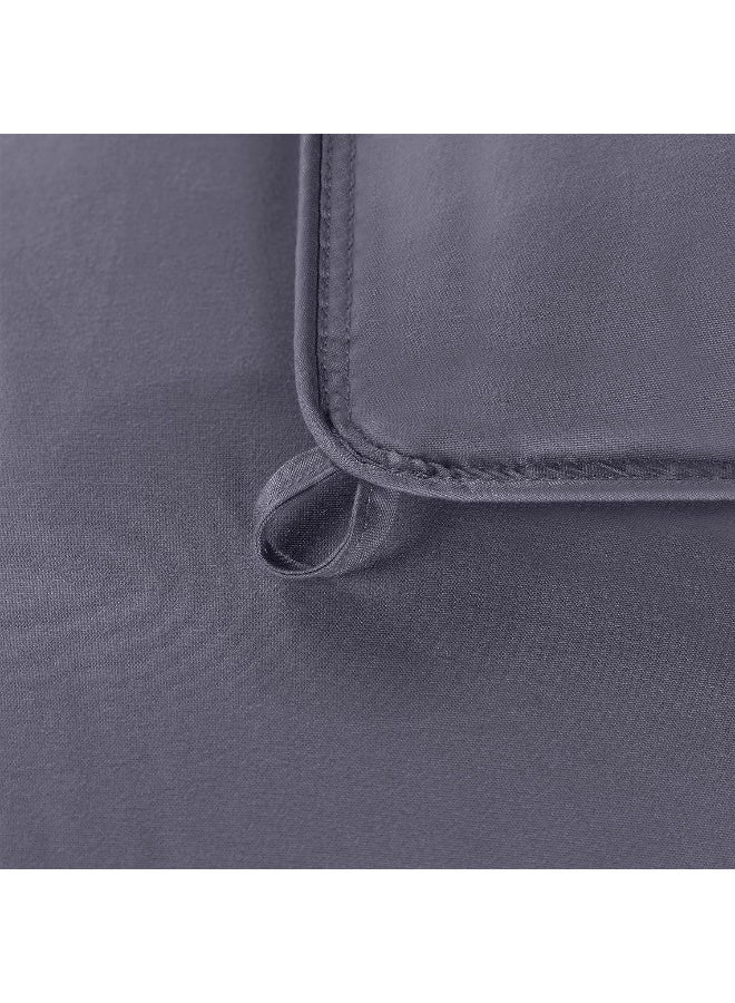 SUPERIOR Classic AllSeason Reversible Down Alternative Comforter Comfy Fluffy Cozy Lightweight Decorative Duvet Insert Plush Oversized Bedding Essential Box Quilt Design King Silver - Image 5
