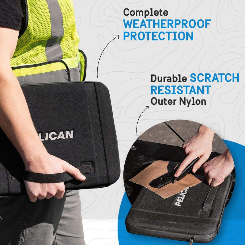 Pelican Adventurer - Laptop Bag/Case 14 Inch - [Elastic Carrying Handle] [Secure Zip Lock] Waterproof, Scratchproof and Heavy Duty Laptop Sleeve for All Laptops from 12 inches up to 14 inches - Black - Image 2