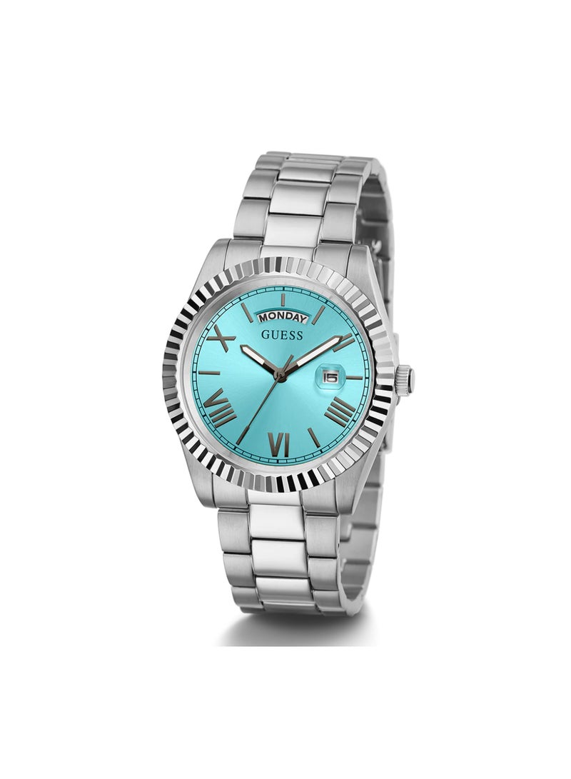 GUESS Mens Silver Tone Day/Date Watch - GW0265G11 - Image 2