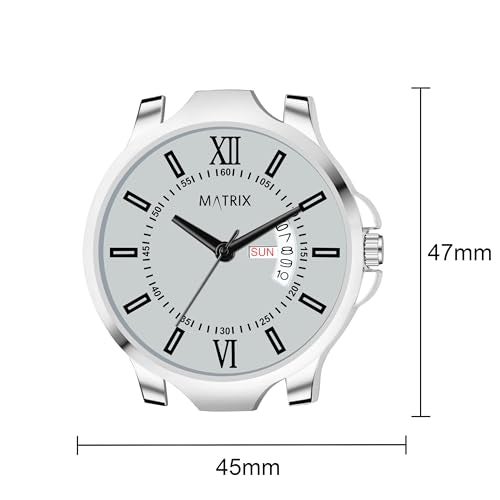 Matrix Antique 2.0 Day & Date Softest Silicone Strap Analog Watch for Men & Boys (Grey) - Image 4