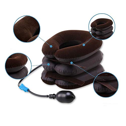 Plenteous Portable Neck Pillow Three Layers Tractor for Cervical Spine Neck Back Shoulder PainSoft Valvet - Image 2