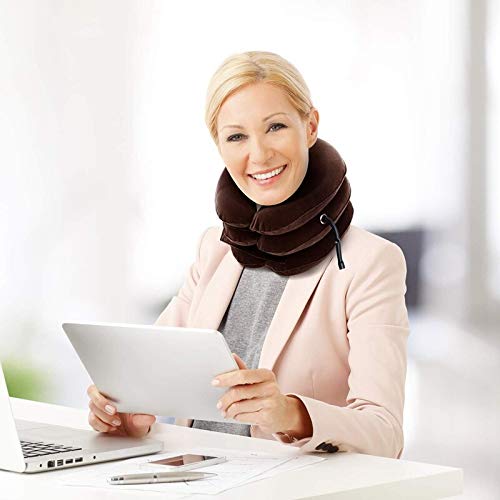 Plenteous Portable Neck Pillow Three Layers Tractor for Cervical Spine Neck Back Shoulder PainSoft Valvet - Image 5