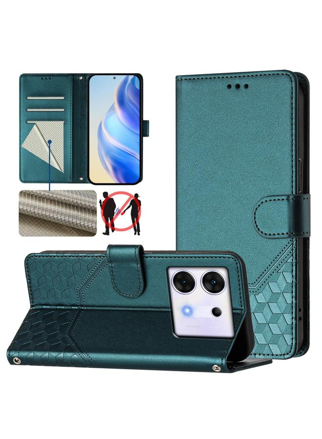 Zaboon Case For Infinix Zero 30 5G Honeycomb Embossing RFID Leather Phone Case - Image 1