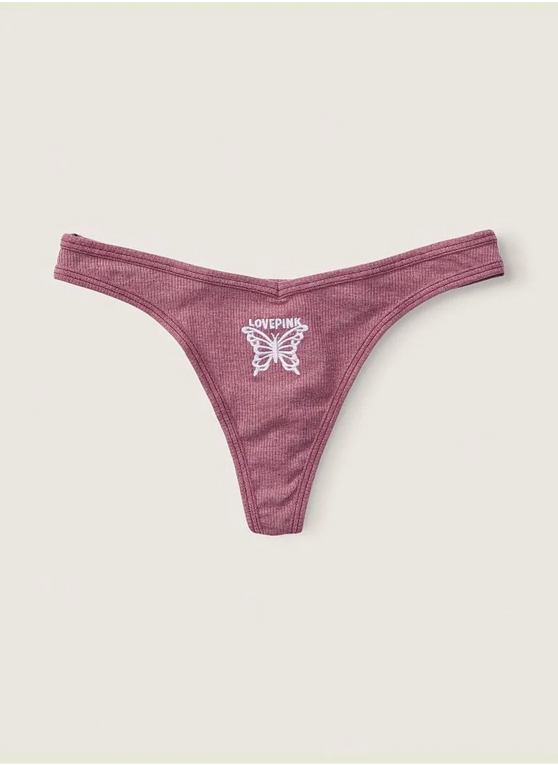 PINK Cotton Thong Underwear