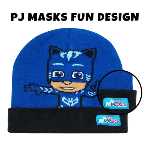 PJMASKS PJ Masks Winter Hat and 2 Pair of Gloves or Mittens Set (Age 2-7), Size Age 4-7, PJ Masks Reversible Gloves - Image 4