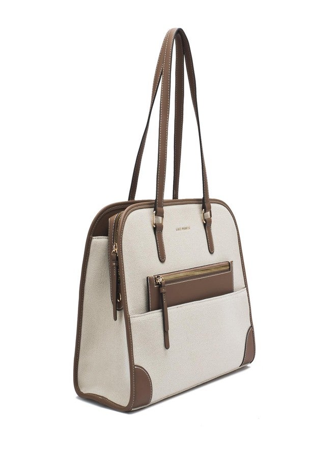 Lino Perros Avril Jenna Off-White Tote Bag - Image 2