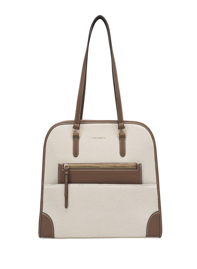 Lino Perros Avril Jenna Off-White Tote Bag - Image 1
