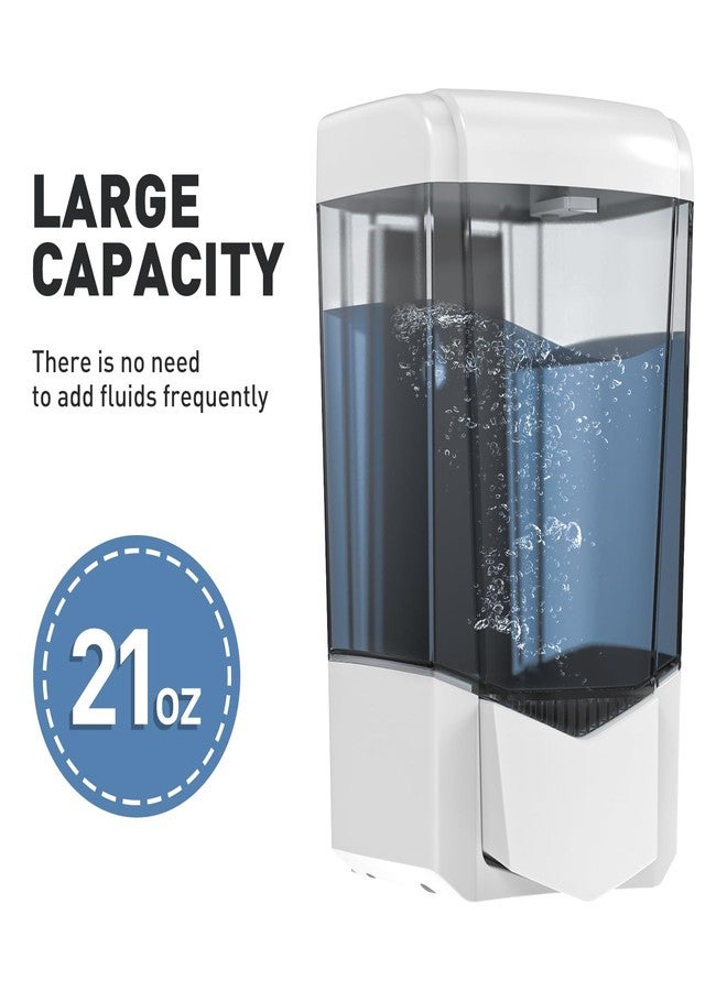 PLUSSEN Soap Dispenser Wall Mounted Commercial Liquid Soap Dispenser for Bathroom 21oz Hand Sanitizer Dispenser for Liquid and Gel, No Drilling - Image 3