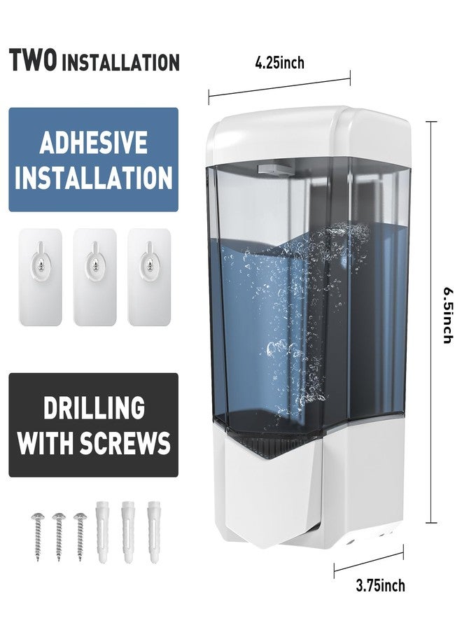 PLUSSEN Soap Dispenser Wall Mounted Commercial Liquid Soap Dispenser for Bathroom 21oz Hand Sanitizer Dispenser for Liquid and Gel, No Drilling - Image 4