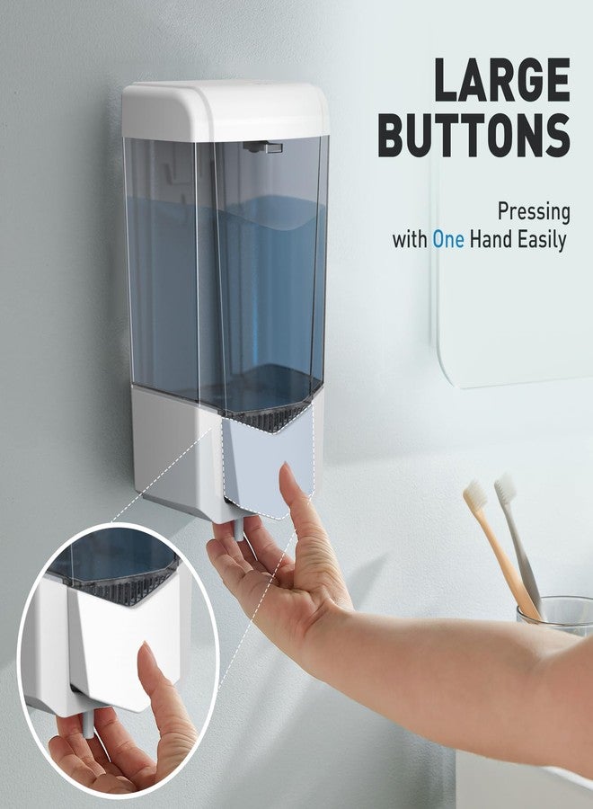 PLUSSEN Soap Dispenser Wall Mounted Commercial Liquid Soap Dispenser for Bathroom 21oz Hand Sanitizer Dispenser for Liquid and Gel, No Drilling - Image 5