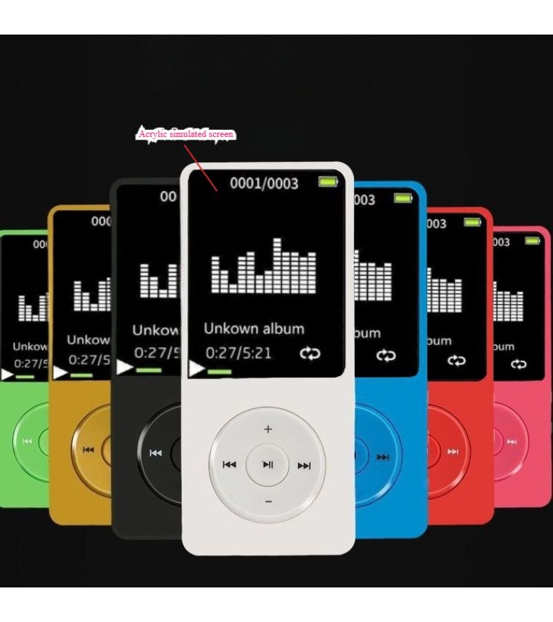 Black Mini Portable MP3 Player With Headphones Charging Cable For Music Audiobooks Outdoor Travel - Image 1