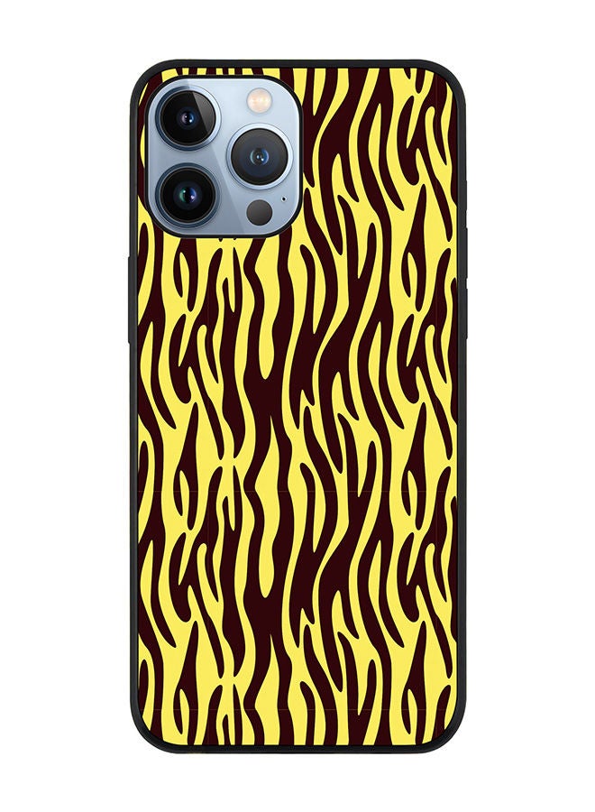 Stylizedd Rugged Black edge case for Apple iPhone 13 Pro Max Slim fit Soft Case Flexible Rubber Edges Anti Drop TPU Gel Thin Cover - Jungle Stripes - Image 1