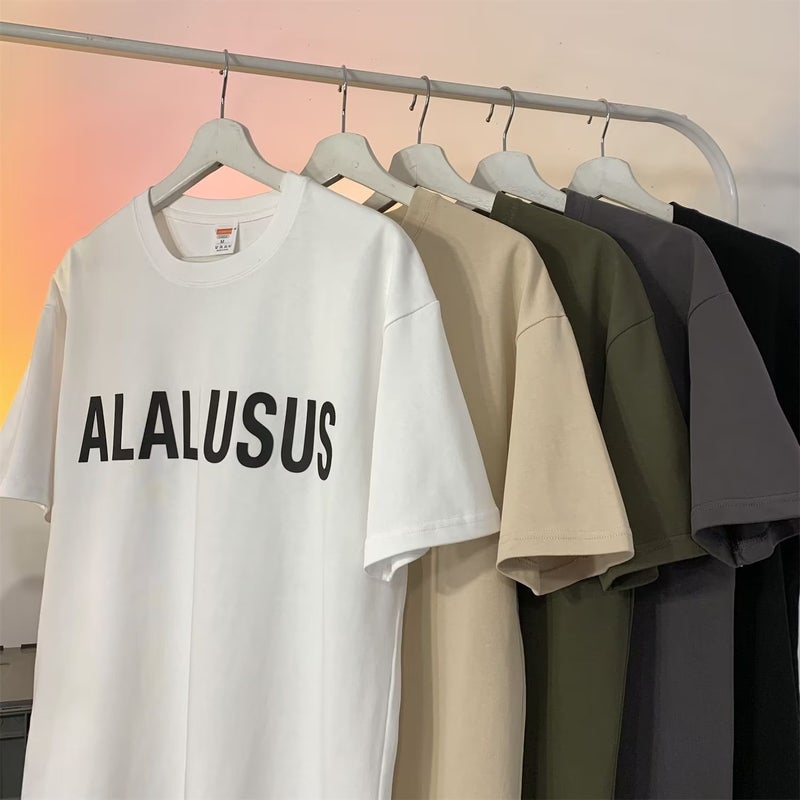Short-Sleeved Men'S Spring Loose Hong Kong-Style Letters T-Shirt Trendy Brand American-Style Ins Cotton Shirt Printed T-Shirt Round Neck Base Shirt For Men - Image 4