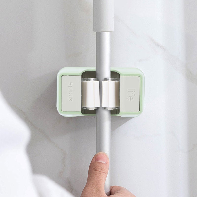 Punch Free Wall Mounted Hook: Thick Waterproof Moisture-Proof - Roller Jaw Design Securely Stuck - Non-Trace Stick Hook for Bathroom Storage, Mop Hanging - Image 3