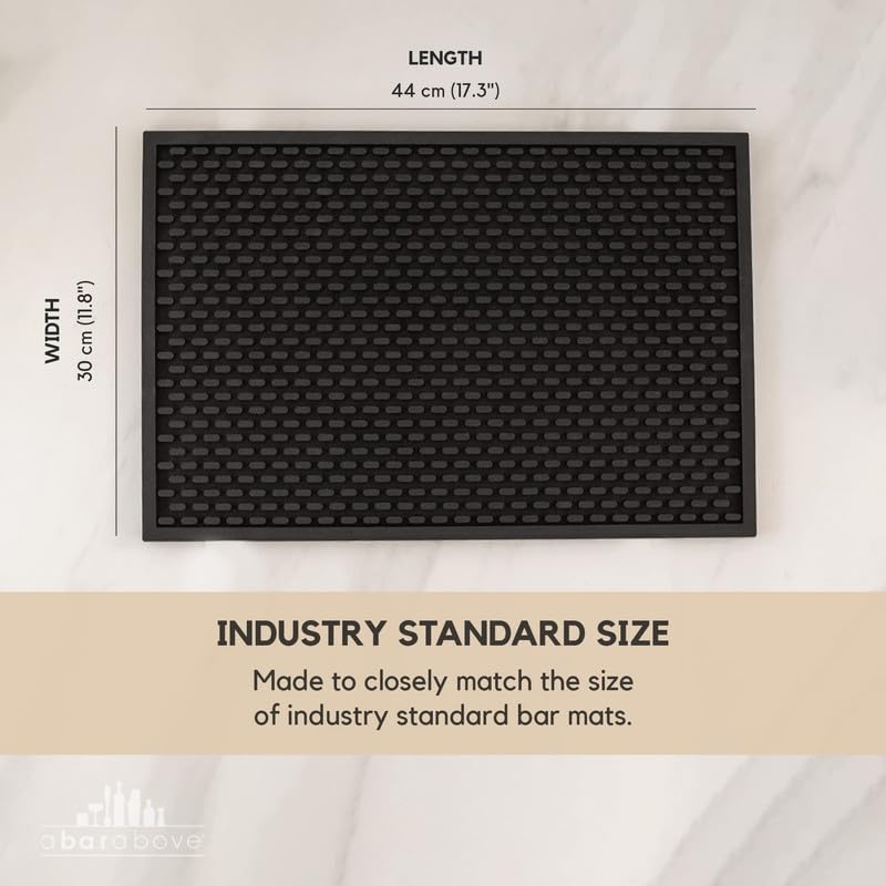 A Bar Above Premium A Bar Above Heavy Duty Bar Mat – Food-Safe Silicone Mat – Bar Mats for Bartending & Coffee - Commercial Strength Bartender Accessories Dish Drying Mat for Kitchen Counter - Barista Accessories - Image 4