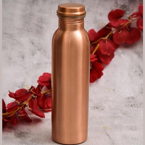 OGGN Pure Copper Water Bottle,Durable & Rust Proof Tamba Bottle for Drinking, Anti-Oxidant Material, Lacquer Coated, Perfect Stylish Office Carrying Bottles - 950 Ml - Image 1