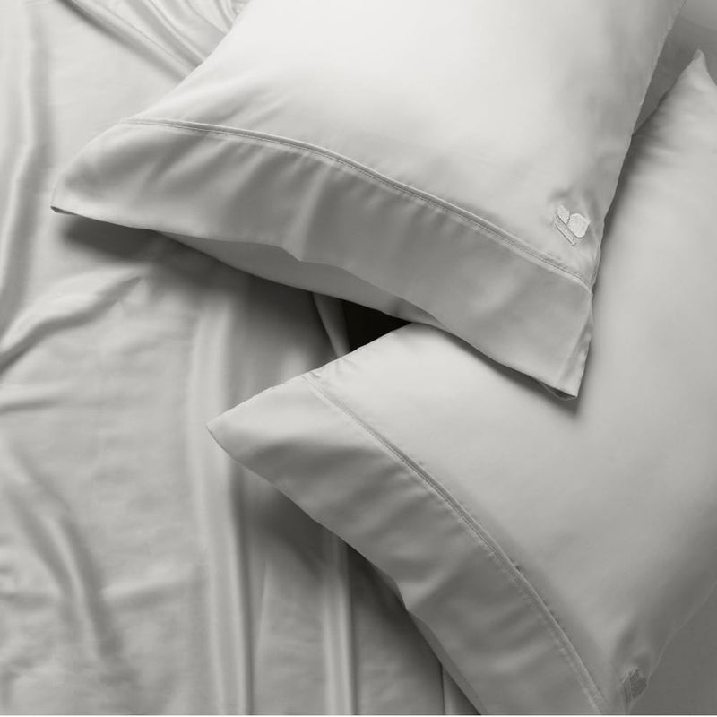 ArthCrafted 100% Austrian Eucalyptus Sheets Queen Size 4PC  Tencel Sheets Queen Size  Tencel Lyocell Sheets  Tencel Bed Sheets Softer Than Silk Sheets  18"" Deep Pocket Queen Sheets Set (Cool Grey) - Image 1