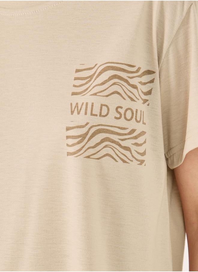 Styli Wild Soul Graphic T-Shirt and Cuffed Pyjama Set  - Image 4
