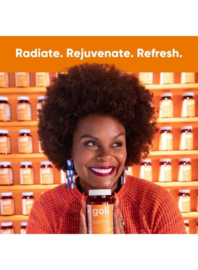 Goli مكمل غذائي، فيتامين جومي سوبر فواكه للجمال - 60 حبة - مكونات تعزز الكولاجين - فواكه مختلطة، نباتي، قائم على النباتات، غير معدّل وراثيًا، خالي من الغلوتين وخالي من الجيلاتين - Image 5