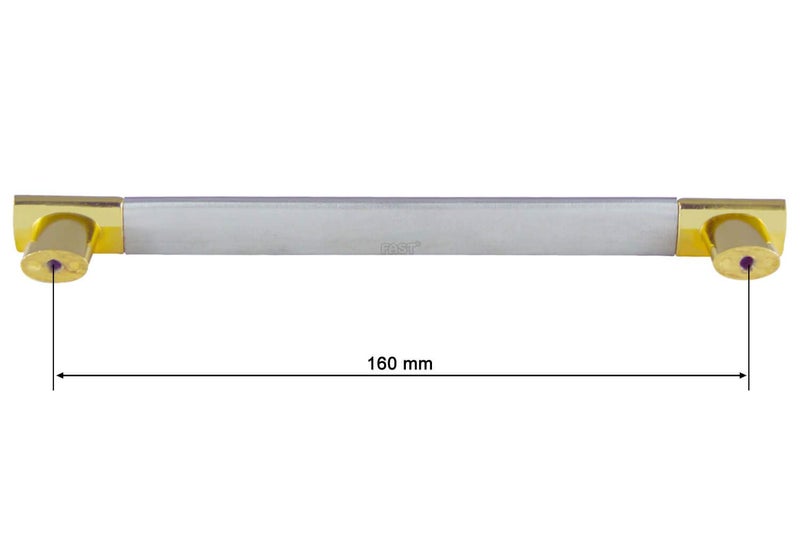 FAST CP33 Gold and Stainless Steel Cabinet Pull Handle for Wardrobe Door & All Other Cabinets Drawer 2pcs (160mm 8inch) - Image 4