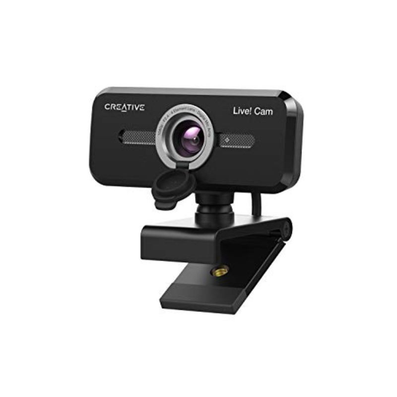 كاميرا ويب Live Cam Sync 1080p V2 Full HD مزودة بميكروفونات مزدوجة لمكالمات الفيديو، وجسم بلاستيكي أسود، وإلغاء الضوضاء وكتم الصوت التلقائي - Image 1