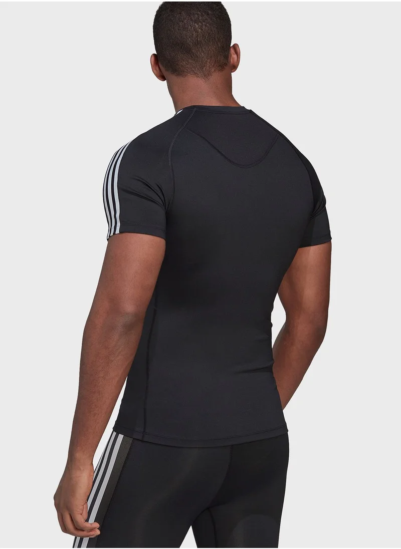 Adidas 3 Stripes Techfit T-shirt