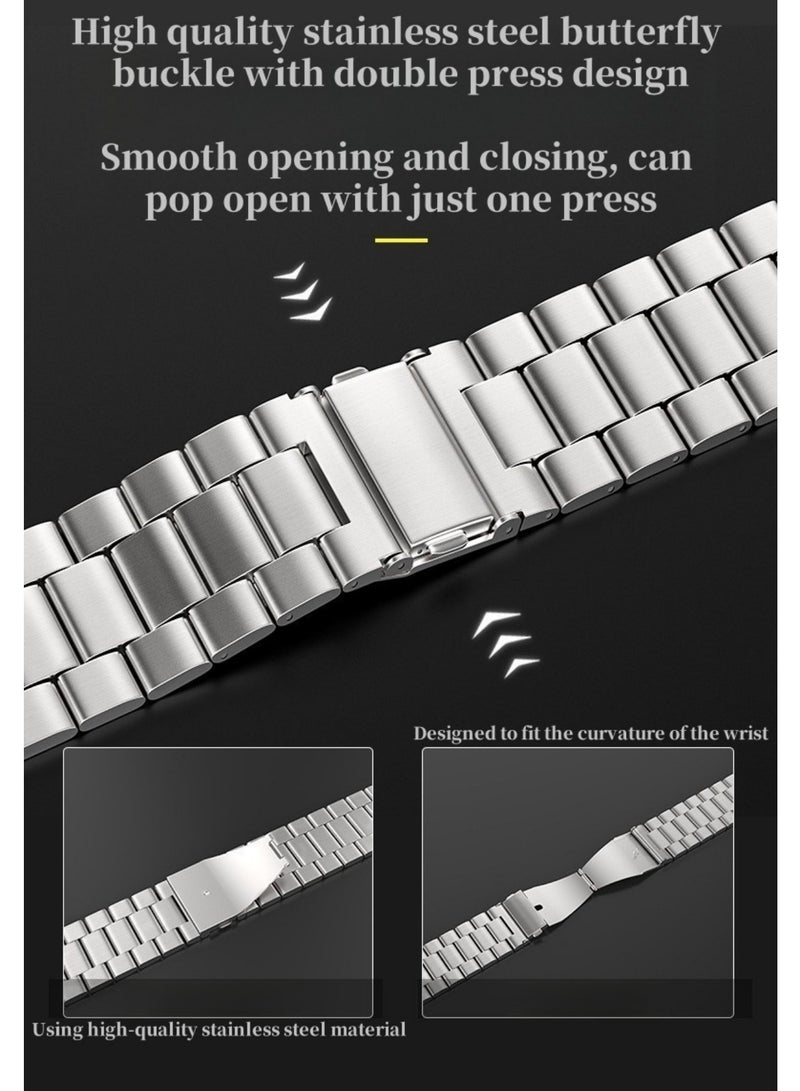 Compatible Apple Watch Straps 42mm 44mm 45mm 49mm, Stainless Steel iWatch Band with Case for Apple Watch Series 8/7/6/5/4/3/2/1/SE/SE2/Ultra (Comes with strap adjuster) - Image 2