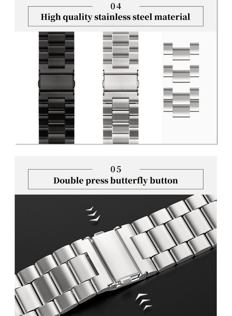 Compatible Apple Watch Straps 42mm 44mm 45mm 49mm, Stainless Steel iWatch Band with Case for Apple Watch Series 8/7/6/5/4/3/2/1/SE/SE2/Ultra (Comes with strap adjuster) - Image 5