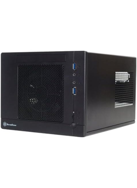 Silverstone Tek PlasticSECC MiniITX Computer Case with 2x USB 30 Front Ports SFF Cases Black SG05BBLITE