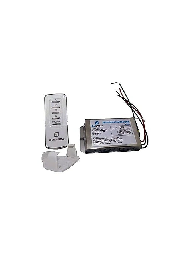 مفتاح رقمي ذكي مزود بريموت كنترول لتشغيل وإيقاف الانارة باربعة ازرار